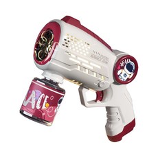 JoyBaby 泡泡槍 加特林泡泡機 恐龍太空自動吹泡泡 電動泡泡槍 兒童戶外玩具, 太空粉-F, 1個