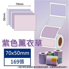 芯燁標籤紙 XP420B XP490B標籤紙 正版授權 三麗鷗 庫洛米 凱蒂貓 美樂蒂 大耳狗 布丁狗酷達人, 1個, 紫色薰衣草70x50x169張x2捲