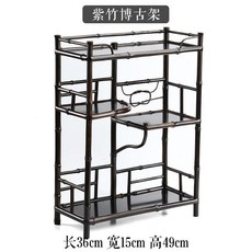 紫竹博古架 茶具收納架 茶水架 蘭花架 尺寸36x15x49cm, 1個