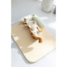 쿨 매트 강아지 고양이 방석 쿠션, 노란색, 1개