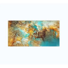 회색 노란색 구름 미술 유화 포스터 캔버스에 인쇄 독립 벽 그림 거실 장식, 80x185cm No Frame, 20. PC 21956 / B. 80x185cm ..., 1개