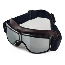 오토바이 라이딩 고글 빈티지 헬멧용 방풍 차단 안경, 1개, 3. 2