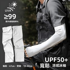 2025新款夏季加大防紫外線速乾透氣薄手袖女戶外防曬冰袖男