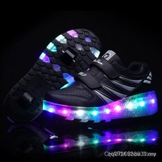 賣場新品【100%高品質】heelys兒童輪滑鞋男孩女孩LED發光鞋2輪運動鞋(兒童)[時尚品牌:chenq]2, 公主粉,32, 1個