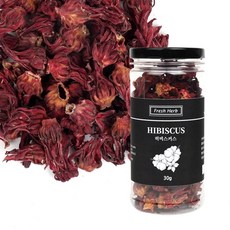 히비스커스잎 30g 유리병 포장 허브잎차