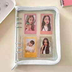 제이엔케이스토어 6공 포카 바인더 보관 앨범, A5 화이트(내지포함)
