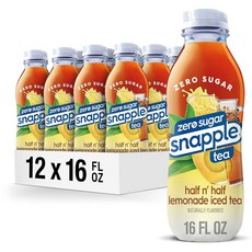 스내플 제로 슈가 피치 티 16온스 재활용 플라스틱 병 12팩, Peach, 16 Fl Oz Pack of 12