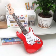 현 전기 기타 초보자용 악기 캠핑 생일 선물, 1개, 기본, 2. 8821-Red