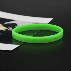 限時下殺 潮牌硅膠手環勵志籃球同款健身運動男女學生情侶夜光腕帶飾品手鍊, 青色 微笑-帶夜光, 1個