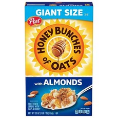 Honey Bunches of Oats 아몬드 아침 시리얼 귀리와 그래놀라 클러스터가 있는 아몬드 시리얼 자이언트 사이즈 652g(23온스) 박스