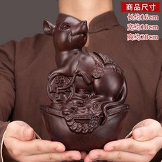 實木雕十二生肖擺件全套12生肖鼠牛虎兔龍蛇馬羊猴雞狗豬, 1件, 黑檀木雕鼠小號:如圖所示