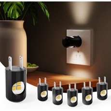 황혼에서 새벽까지 센서가 장착된 6팩 LED 조명 3000K 소프트 화이트 벽 조명 플러그인 주방 복도 욕실 침실 논디밍 가능, 2700K Warm White, 2700K Warm White