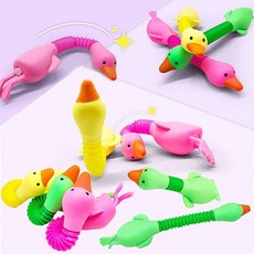 오리 팝튜브 파이프 피젯 토이 팝잇 말랑이 장난감, mps307 오리