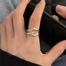 젠틀위브 더블 라인 오픈 반지
