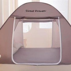 Sweet Dream 蒙古包蚊帳, 咖色-全底雙層門,寬120*長190*高140cm（雙門）