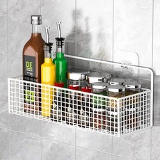 아이코지 무타공 부착형 벽걸이 인테리어 수납선반 1단 2단, 화이트