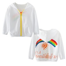 꼬꼬몽 캐릭터 비치웨어 후드집업 유아용 여름 자켓 점퍼