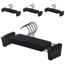 메르카 논슬립 고급형 집게 치마 바지걸이, 20개, 블랙