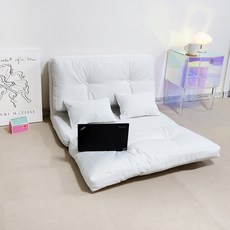 벤스 2인 리클라이너 좌식 소파베드 학생 자취방 1인가구 원룸 인테리어, 아이보리