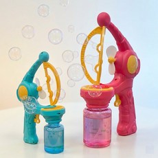 버블건 버블크기 조절가능 자동 더블 블루 핑크 자동버블건, 1개