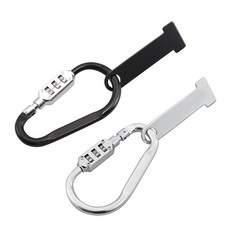 바이크 헬멧 도난방지 버클 비밀번호 자물쇠 슈퍼커브, 버클+번호키 세트 (실버), 1개