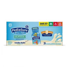 PediaSure Kids Grow & Gain Nutrition Vanilla Shake 페디아슈어 키즈 그로우 앤 그레인 뉴트리션 바닐라 쉐이크 8oz(237ml) 24팩, 1, 237ml, 24개