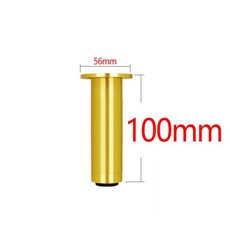 두꺼운 알루미늄 합금 캐비닛 발 지지 발 조절 가능한 욕실 받침대 4 개, 16 Gold-100mm, 1개