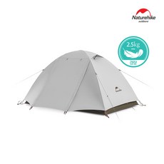 네이처하이크 클라우드 돔 텐트 메쉬 쉘터 초경량 미니멀 솔캠, 그레이, 2인
