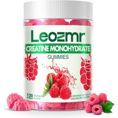 Creatine Monohydrate Gummies 5000mg for Men & Women Chewables Creatine Monohydrate Supplement 120, Raspberry, 120 Count (Pack of 1), 1개, 120정