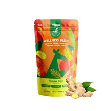 말차와 강황을 곁들인 매운 생강 샷 장 면역 지원 천연 에너지 및 신진대사를 위한 슈퍼 블렌드 50g 25인분 카페인 20mg 칼로리 제로 미아루 말차, Ginger