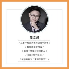 周文超 極簡素描練習冊 初學者入門 寫生教材, 臨摹圖（8張）【只有圖】