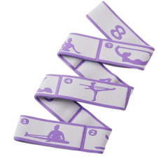 무용 탄성 스트랩 스트레칭 근력운동 저항 밴드 8단계, 1개, 퍼플 그레이