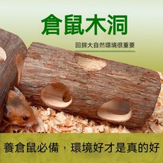 倉鼠原木隧道 實木樹洞管道 天然造景玩具 適用小寵 內徑3.8/5.0cm 三個裝, 1個, 3.8cm内径,三個裝
