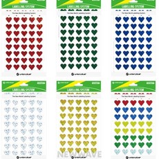 LQ 14x13mm 홀로그램 하트 칭찬스티커 광택하트, 313-5MX혼합