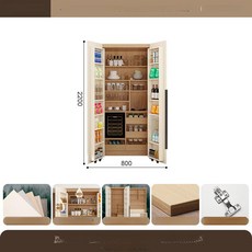 초이강 김치냉장고장팬트리 빌트인 홈카페 선반, 2-4문, 80x높이 220cm 2문