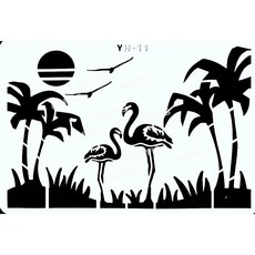 A40-0225型染版(Stencil)-蝶古巴特diy-簍空模板-塗鴉模版-繪畫模版, 1個, A40-0225