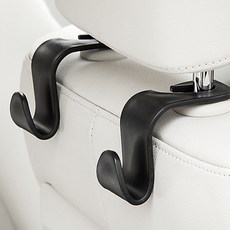 차량용 뒷좌석 다용도 싱글 물건 걸이 고리 1SET 2P, 블랙 1set-2p