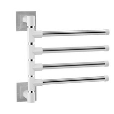 스텔라 회전식 4단 수건걸이, 실버, 1개