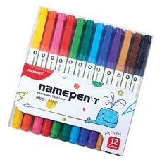 네임펜T 12색세트 트윈타입 1개입 마카펜 문구용품 기업볼펜