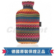 卡樂登 Fashy 德國原裝熱水袋 祕魯圖騰編織毛套 注水式冰袋 2.0L 保固兩年, 1個