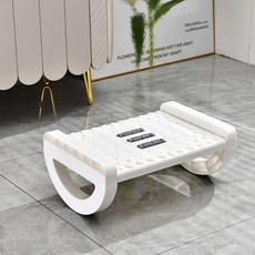 【無品牌】-辦公室腳踏墊踩腳凳擱腳凳工位腳託桌下防翹二郎腿放腳按摩神器, 1個, 白色:37*24*24 cm
