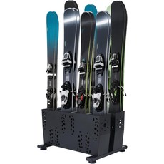 8쌍용 프리스탠딩 스키 보관 랙 플로어 스탠드 정리함 헤비 듀티 합금 스틸 홀더 차고 지하실용, 4 Pairs-Ski