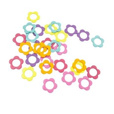 30 뜨개질 스티치 마커 바늘 팁 링 마커 혼합 색상 뜨개질 도구 세트, 1.7cm x 1.7cm, 아연 합금, 화려한, 1개