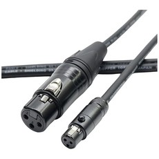 Zoom 專用 mini XLR 母 轉 XLR 公轉母 音源音頻線 迷你卡儂 連接線 相機 錄音設備, 詳見包裝, 30cm, 1個