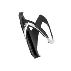 Elite 맞춤형 레이스 물병 홀더 - 화이트 그래픽이 있는 매트 블랙 - 로드 사이클링 및 MTB를 위한 가볍고 내구성이 뛰어납니다