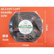 百威電子 GULF 雙珠散熱風扇 台灣製 可加鐵網 鋁框塑膠葉 AC110V 35W, 1個風扇