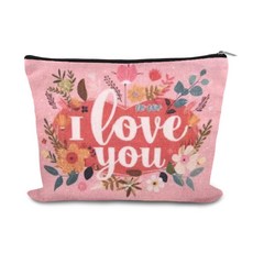 YangQian 여행용 코드 보관 정리함 파우치 백 실리콘 재사용 가능한 데이터 케이블 타이 이어폰 홀더 가방 플러그 충전기 케이스 캠핑 충전 전자 선물 코드용 소형 31568, I Love You Gfts 여성용 메이크업 가방