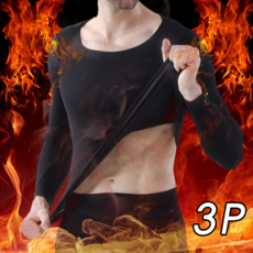 NUNUHANA 남성 고탄력 발열내의 상하 세트 3P