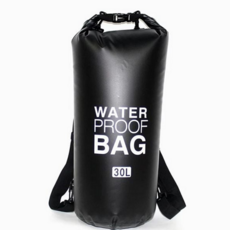 방수 드라이 백 대용량 휴대용 스포츠 물놀이 방수 가방 해변 접이식 피크닉 차량용 파우치 낚시 드럼 차박, 블랙