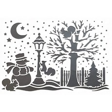 A40-0368 蝶古巴特DIY簍空模板, 1個